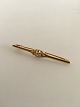 Georg Jensen 18K Guld Broche No. 237 prydet med Diamant.