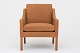 Børge Mogensen / Fredericia Furniture
BM 2207 - Reupholstered easy chair in Dunes Cognac leather and legs in teak. 
KLASSIK offers upholstery of the chair in fabric or leather of your choice
Availability: 6-8 weeks
Renovated
