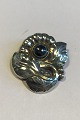 Georg Jensen Sterling Sølv Broche No 71 Prydet med Hæmatit