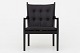 Hans J. Wegner / Fritz Hansen
FH 1788 - Easy chair in new black Klassik-leather and black-lacquered frame. We 
can offer upholstery of the chair in fabric or leather of your choice. Please 
contact us for further information.
Availability: 6-8 weeks
