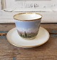 Antique Royal Copenhagen cup decorated with landscape from 1850-98