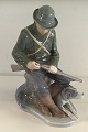 Royal Copenhagen Figur Jæger med Hund No 1087