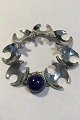 Georg Jensen Sterling Sølv Armlænke No 130B Lapis Lazuli