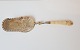 1800s fish server in silver and bone