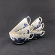 Blue Flower Curved tea cup with gold
