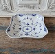 Royal Copenhagen Blue Fluted half-lace square bowl No. 708