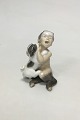 Royal Copenhagen Figur af Faun med hund No 2823