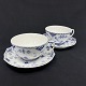 2 Large Blue Fluted Full Lace Breakfast Cups, 1/1142.

