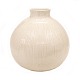 A large white glazed stoneware vase by Kähler, Denmark. Signed. H: 30cm