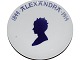 Royal Copenhagen Mindeplatte fra 1914Dronning Alexandras 70 års fødselsdag