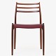 N. O. Møller / J. L. Møllers Møbelfabrik
NO 78 dining chair in rosewood and red leather
2 pcs. på lager
Good condition
