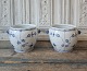 Royal Copenhagen Blue flutet pair of flower pots no. 126