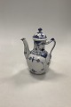 Royal Copenhagen Blue Fluted Half Lace Mocca Pot No. 517