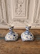 Royal Copenhagen Blue fluted full lace pair of candlesticks no. 1138