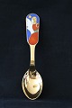 Christmas christmas spoon from A. Michelsen 1989, Christmas star. Drawn by H. V. 
Steffensen. Silver and gold plated.
SOLD
