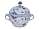 Blue Fluted Half LaceLarge lidded sugar bowl