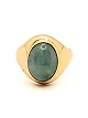 14k guldring med stor jade 14 x 10 mm 
Ringstørrelse 60
Ref. 1426