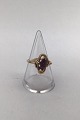 14K Gold Ring with Amethyst and Diamonds