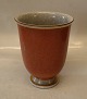 212-2731 RC Vase 15.5 x 12 cm red, grey & gold Royal Copenhagen Craquelé, 
(Crackelure)