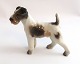 Dahl Jensen. Porcelænsfigur. Ruhåret Fox terrier. Model 1118. Højde 8,5 cm. (1 
sortering)