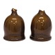 Pair of Danish glass wind-chimes circa 1853. H: 11cm
