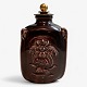 Bode Willumsen / Royal Copenhagen.
Lidded jar in stoneware (model 20124) w. oxblood glaze and bronze lid by Knud 
Andersen. Signed.
1 pc. in stock

