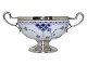 Blue Fluted Half Lace
Sugar bowl with silver plate stand and handles from 1890-1905