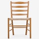 Kaare Klint / Fritz Hansen
The church chair in solid oak and braided paper yarn with matching cushion in 
Alcantara. Model KK 4133. Designed in 1936 for Grundtvig