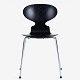 Arne Jacobsen
AJ 3100 - Sortlaseret myrestol med stel i stål. Den angivne pris gælder for den 
viste version, som fremstår originale og sortlaseret.
Kontakt os vedr. lagerstatus
