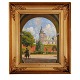 Paul Fischer, 1860-1934, Öl auf Platte. Partie vom Schloss Kronborg, Kopenhagen. 
Signiert Paul Fischer. Lichtmasse: 38x31cm. Mit Rahmen: 55x48cm