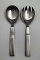 Georg Jensen Sterling Sølv / Stål Bernadotte Serveringssæt No 122