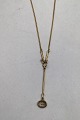 Georg Jensen 18K Gold Pendant and Chain No. 1506A Savannah eTorun (Smokey 
Quartz)