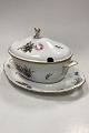 Royal Copenhagen Saxon Flower Light Tureen No. 1666 and Platter No. 493/1671
