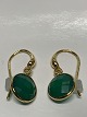 Øreringe i forgyldt sølv grøn onyks
Højde 18,0 mm