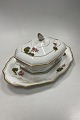 Royal Copenhagen Art Nouveau Pattern No. 225 Geranium Tureen with underplate No. 
2038 / 2040