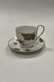 Royal Copenhagen Art Nouveau Pattern No. 225 Geranium Large Coffee Cup with high 
handle No. 9112