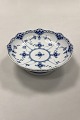 Royal Copenhagen Blue Fluted Half Lace Bowl on foot No. 511
