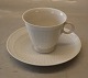 11538 Coffee cup 6.3 cm high (diameter 7.5  cm)  and saucer  13.5 cm Royal 
Copenhagen White Fan Dinnerware
