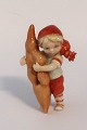 Royal Copenhagen. Pixie nisse med kleine. Model 181. Højde 6,5 cm. Med æske. (1 
sortering)