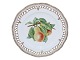 Flora DanicaFrugttallerken med pærer og gennembrudt kant 22,5 cm. #3554
