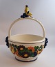 Royal Copenhagen. Golden Sommer. Skål med hank. Model 775. Diameter 18 cm.