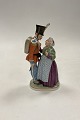 Royal Copenhagen Overglasur Figur Soldaten og Heksen HCA No. 1112