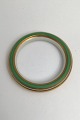 Royal Copenhagen Porcelæn Armring Grøn / Guld