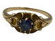 Georg Jensen 14 karat guldring med blå safir fra 1933-1944 - Str. 61