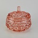 Bonbonierrerosafarvet glas10 cm