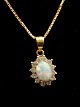 14 karat guld vedhæng  med opal