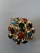 Kugle med sten Charms / Vedhæng i 14 karat Højde 22,0 mm