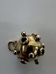 Kugle med røde sten Charms / Vedhæng i 14 karat Højde 17,91 mm