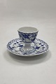 Royal Copenhagen Blue Fluted Half Lace Egg Cup with Fixed Foot No. 543