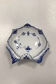 Royal Copenhagen Blue Fluted Half Lace Mussel-Shaped Dish No. 557